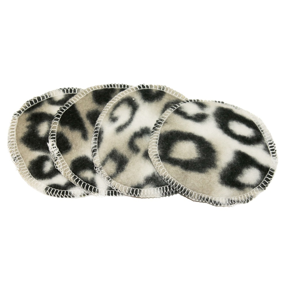 Set of 10 Black & White Cheetah Print Facial Rounds